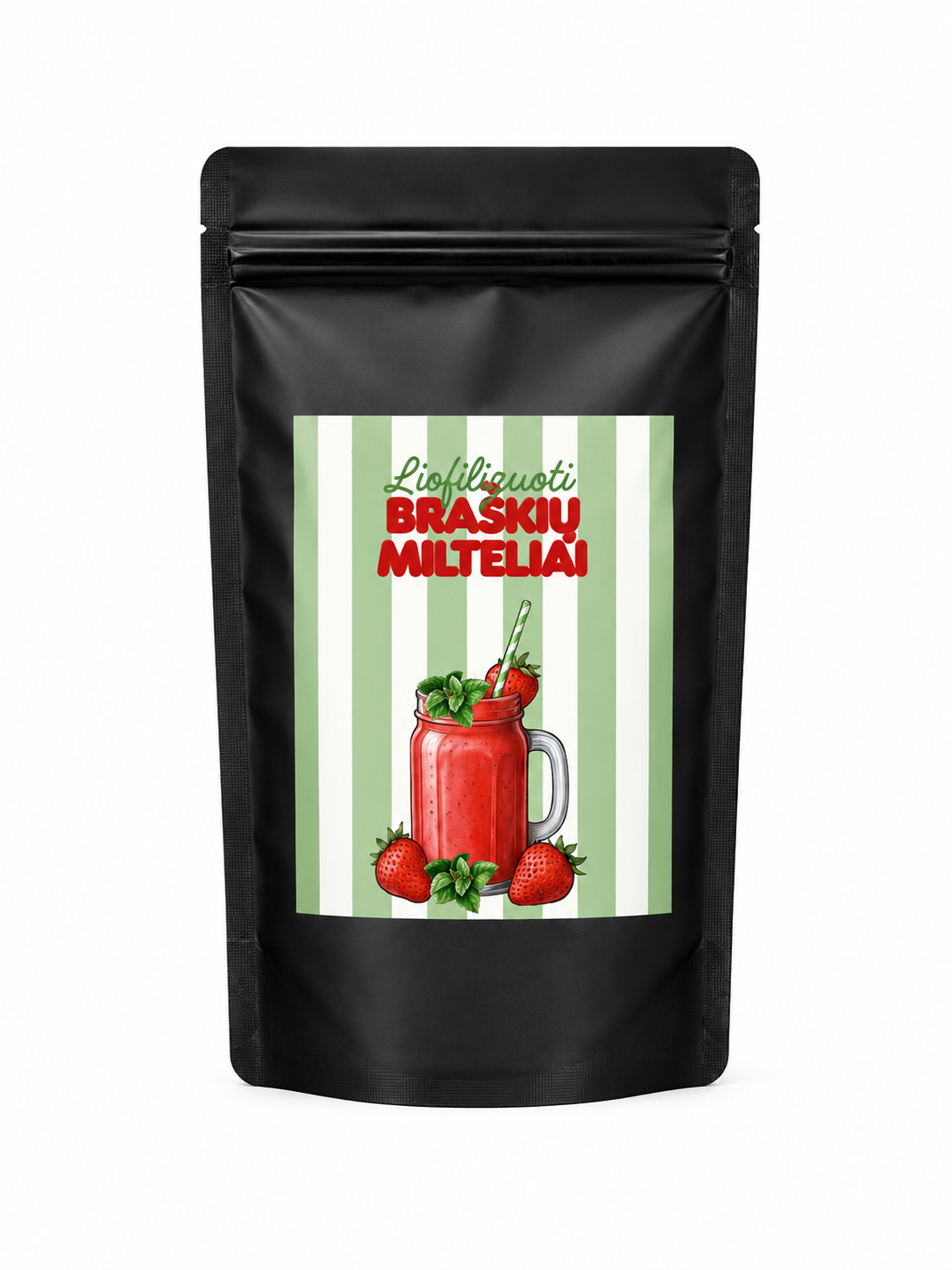 Liofilizuoti braškių milteliai, 100g