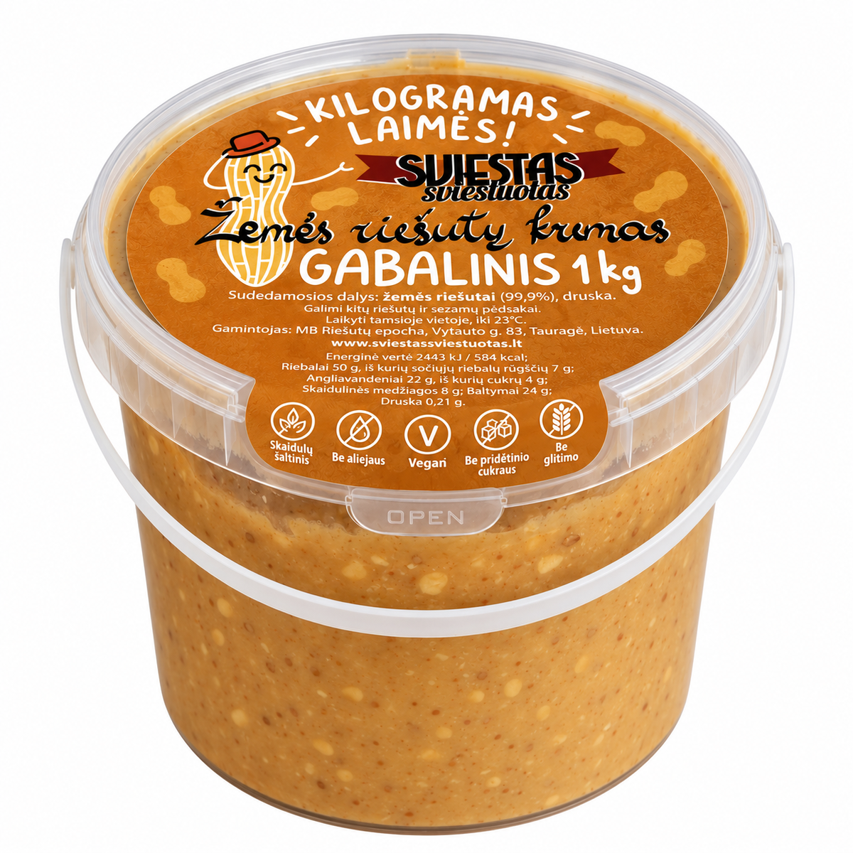 Žemės riešutų kremas „Gabalinis“, 1 kg