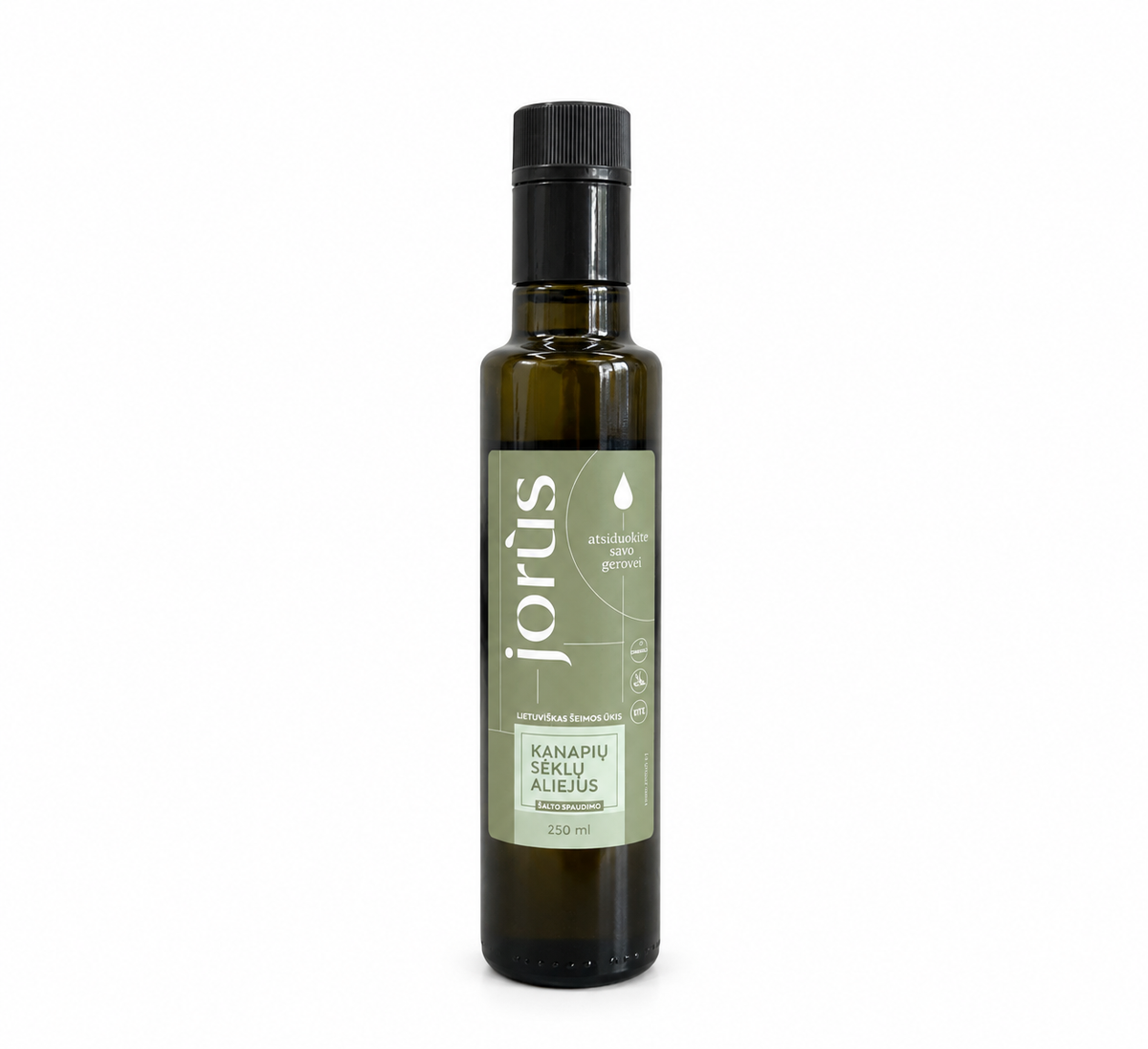 Šalto spaudimo kanapių sėklų aliejus, 250 ml