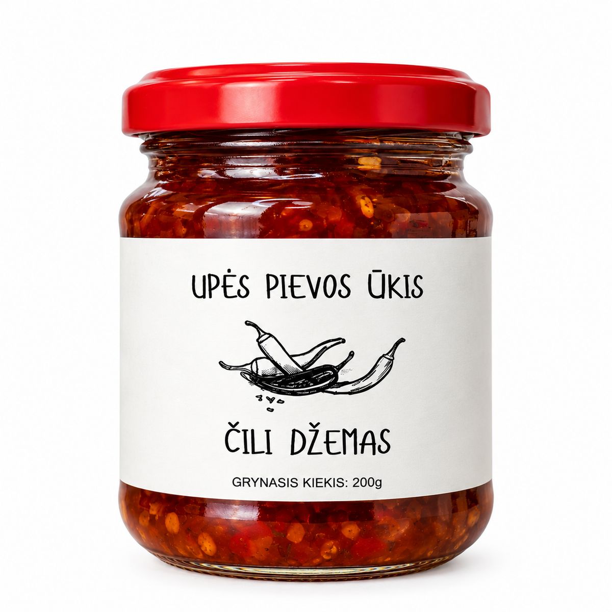 Pusiau saldus čili džemas, 200 g