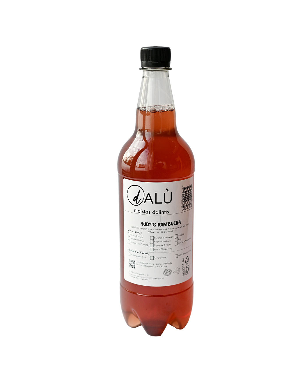Pilstoma Rudy's Kombučia Avietė ir bazilikas, 1 l