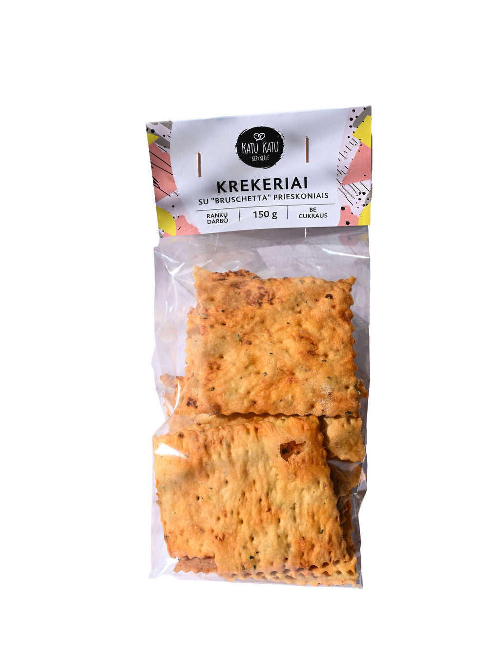 Krekeriai su „Bruschetta“ prieskoniais, 150g