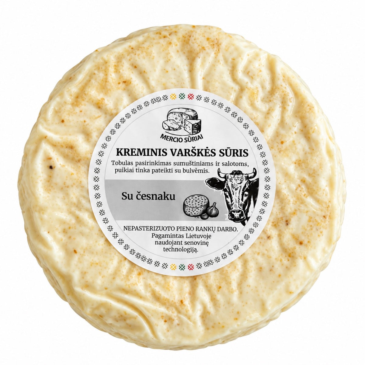 Kreminis varškės sūris su česnaku, ~320g