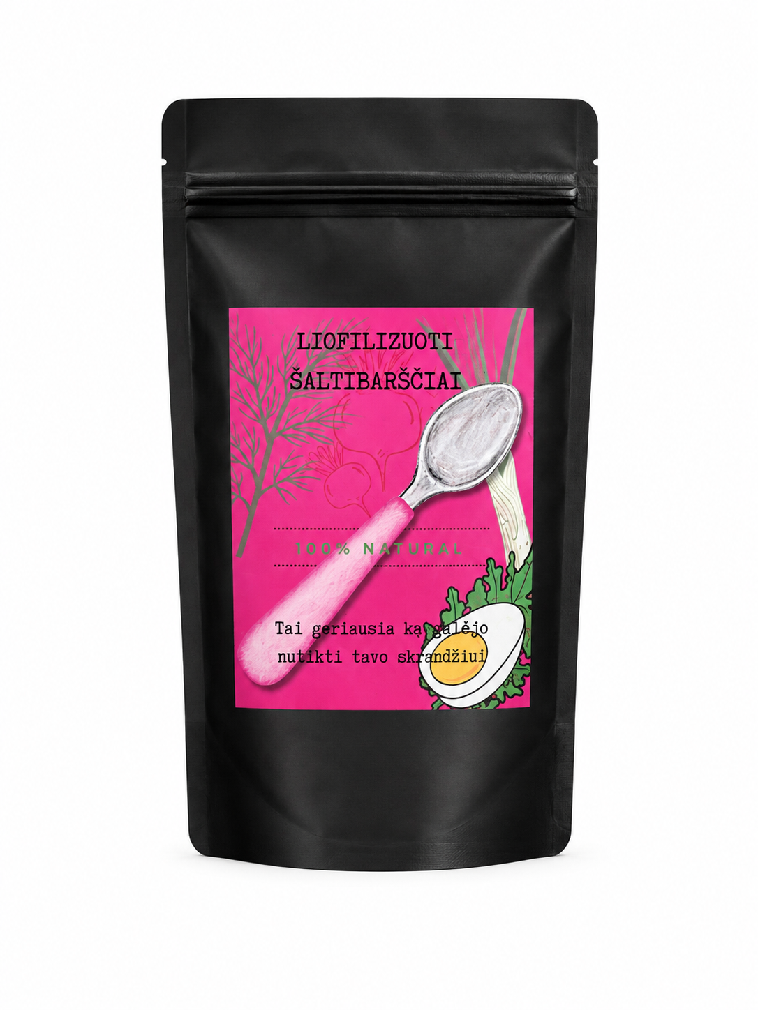 Liofilizuoti šaltibarščiai su mėtomis, 100g