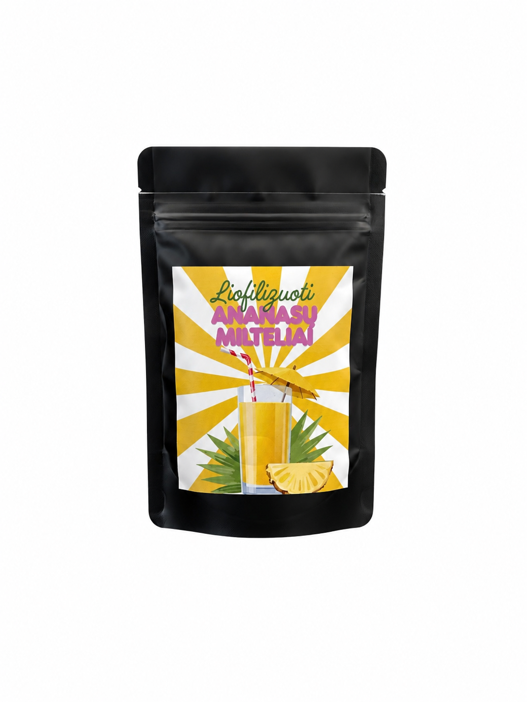 Liofilizuoti ananasų milteliai, 100g