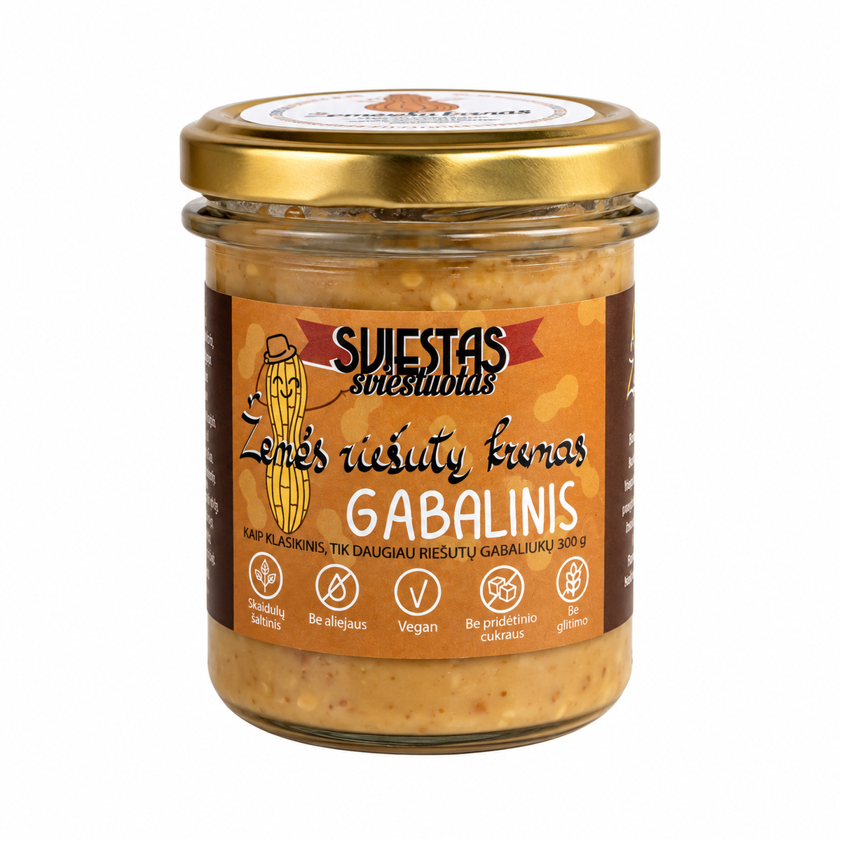 Žemės riešutų kremas „Gabalinis“, 300 g