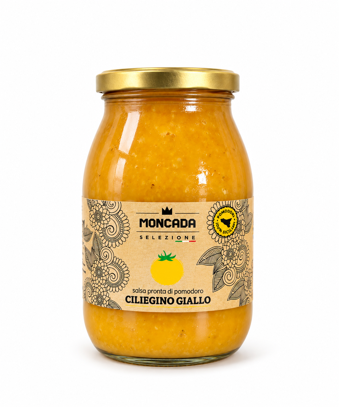 Geltonųjų vyšninių pomidorų salsa „Moncada Selezione“, 1 kg