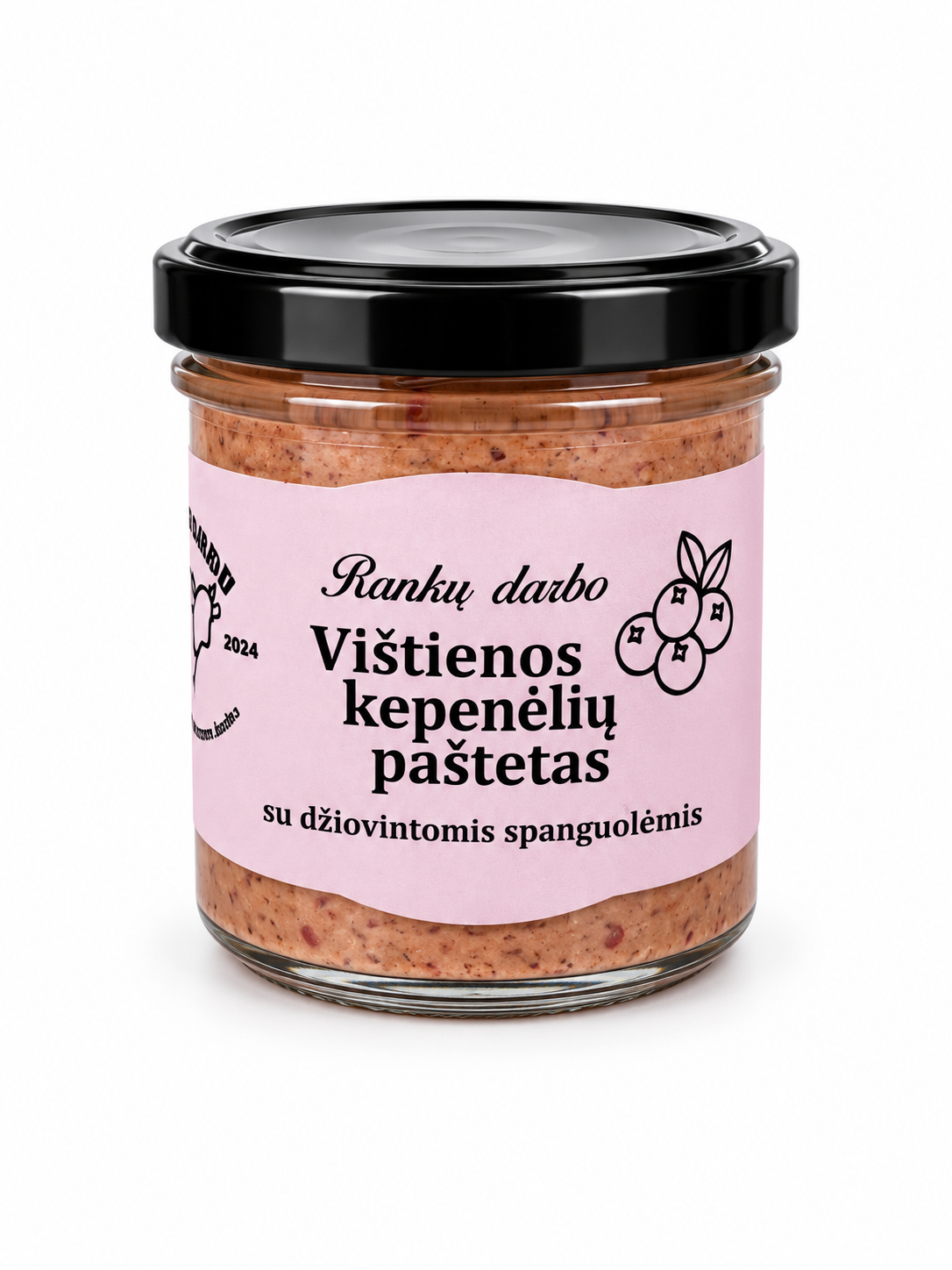 Vištienos kepenėlių paštetas su džiovintomis spanguolėmis, 145g
