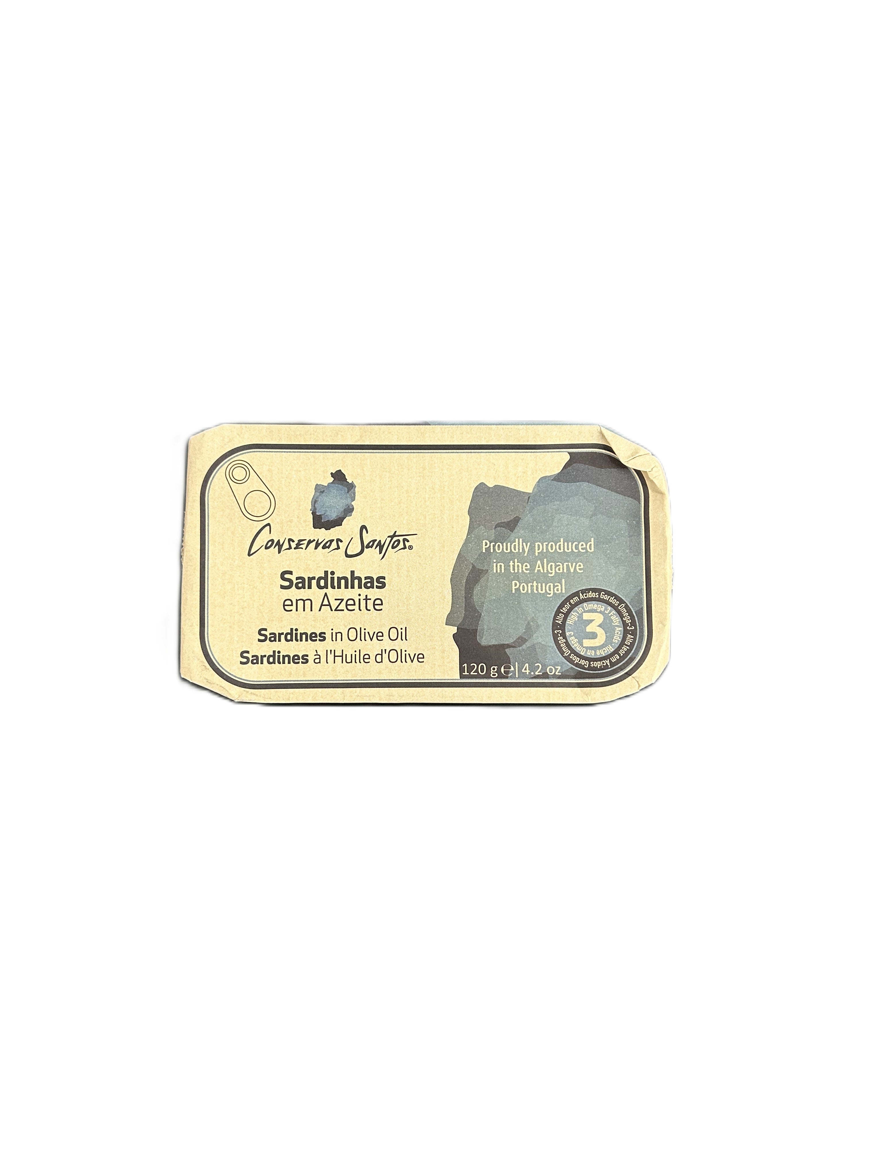 „Conservas Santos“ sardinės alyvuogių aliejuje, 120g