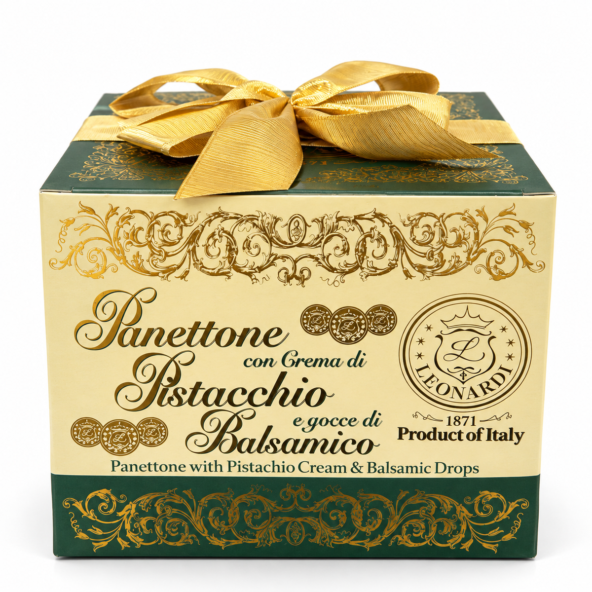 Panettone su pistacijų kremu ir balzaminio acto lašeliais, 750 g