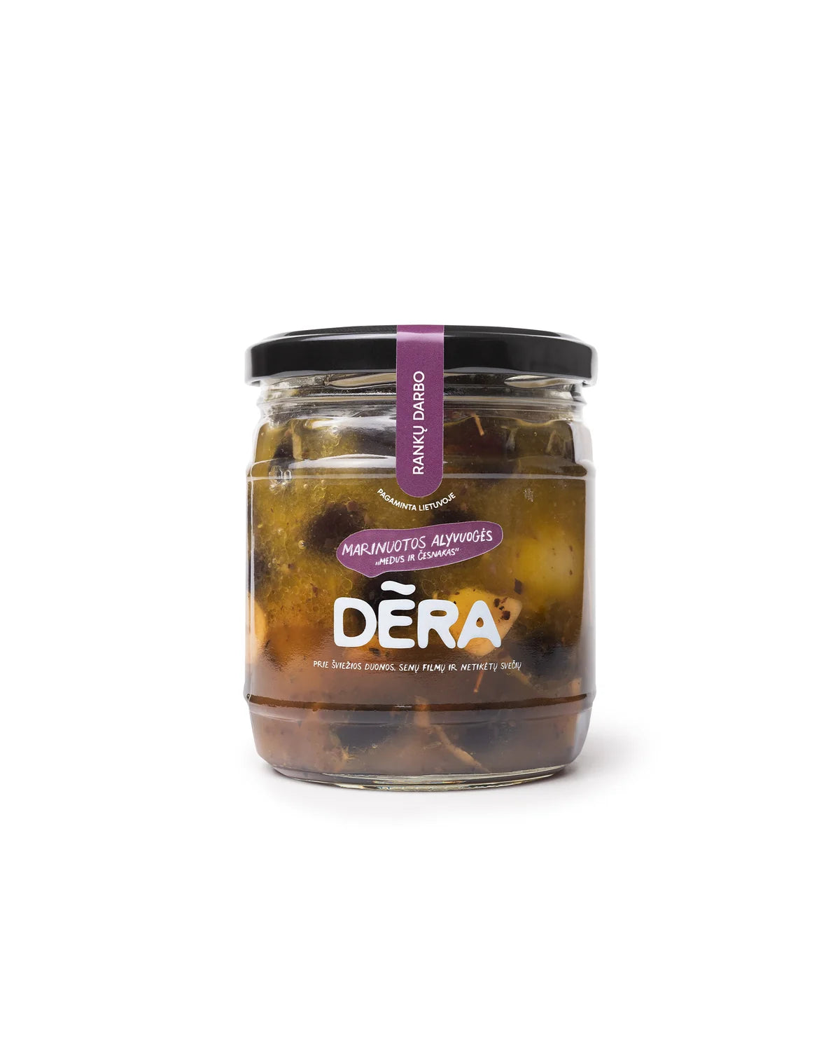 Marinuotos alyvuogės "Medus ir česnakas“, 300g